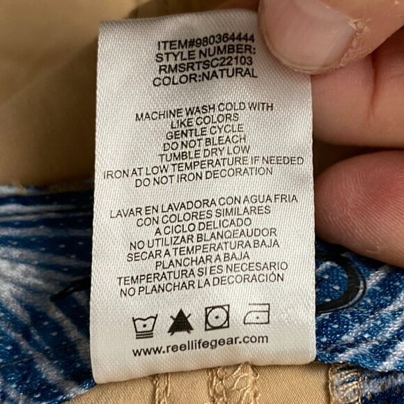 Reel Life Men's Shorts XXL Tan Lightweight Nylon/Spandex with Pocket Details - Picture 10 of 12